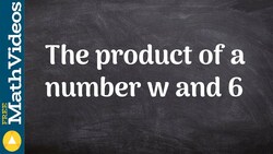 Translating multiplication using the product Instructional Video