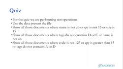 MongoDB Mastering MongoDB for Beginners (Theory and Projects) - Quiz ($not) Instructional Video