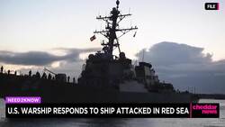 U.S. Warship Responds to Ship Attacked in Red Sea News Clip