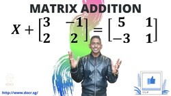 Matrix Addition Practise Question Instructional Video