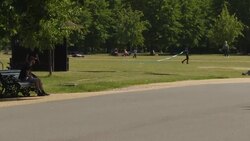 People enjoying sunshine in Hyde Park News Clip