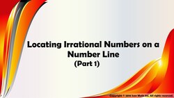 Locating Irrational Numbers on a Number Line (Part 1) Instructional Video