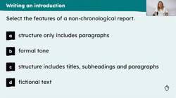 Practising handwriting in a non-chronological report Instructional Video