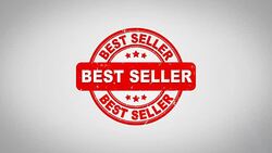 Best seller Signed Stamping Text Wooden Stamp Animation. Red Ink on Clean White Paper Surface Background with Green matte Background Included. Stock Footage