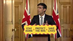 Yvonne Doyle and Rishi Sunak answering questions during coronavirus press briefing News Clip