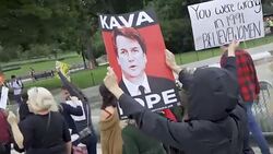 ANTI–Brett Kavanaugh – Demonstrators march on day of Kavanaugh/Ford hearing Stock Footage