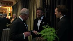 Prince Charles, Prince William and Prince Harry mingle with David Beckham, Asim Chaudhry, Aaron Ramsey, others at gala premiere of 'Our Planet' News Clip