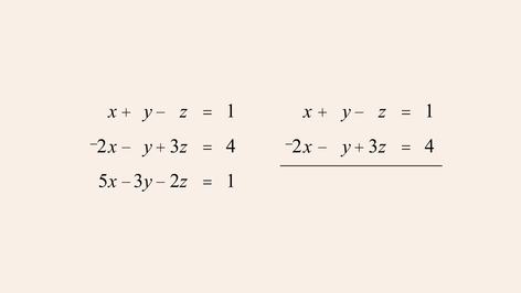 Algebra 44 - Solving Systems of Equations in Three Variables