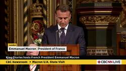 French President Emmanuel Macron in U.K. for 3-day state visit News Clip