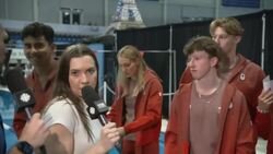 Watch Devin Heroux and Brittany MacLean talk to Canada's new Olympic swim team News Clip