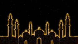 Islamic Ramadan Eid Neon Background Stock Footage