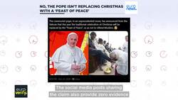 No, the Pope isn't replacing Christmas with a 'Feast of Peace' News Clip