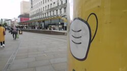 People walking in Manchester city centre News Clip