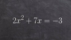 Learn how to use a rectangle to factor and solve a quadratic equation Instructional Video