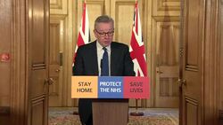 Michael Gove MP chairing daily coronavirus press briefing News Clip