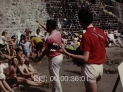Beach musicians 1971 Stock Footage