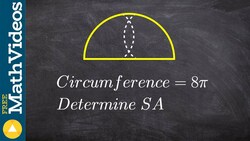 Given the circumference how do you find the surface area of a hemisphere Instructional Video