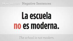 How to Make Negative Sentences in Spanish Instructional Video