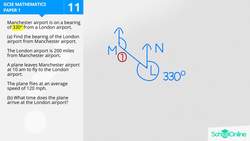 GCSE Secondary Maths Age 13-17 - Geometry & Measures: Bearings. Distance, Speed, Time. - Explained Instructional Video