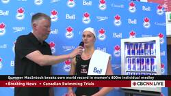 Summer McIntosh breaks own 400m world record | Hanomansing Tonight News Clip