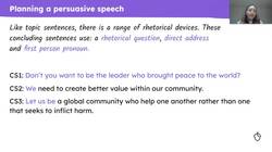 Planning and writing a persuasive speech Instructional Video