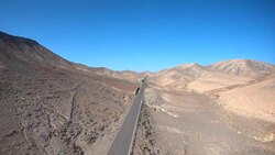 Aerial view of desert mountains in Fuerteventura. Stock Footage