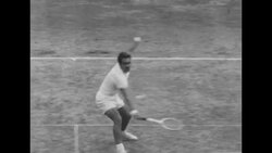 US tennis players Tony Trabert and Louise Brough win singles championships at Wimbledon tennis tournament in London News Clip