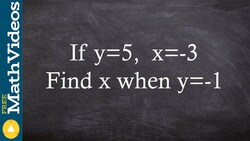 Tutorial - Solve for the missing variable when you have two direct variations ex 2 Instructional Video