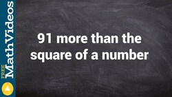 Transferring a verbal expression to an algebraic expression Instructional Video