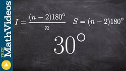 Learn to find the number of sides of a regular polygon when given one exterior angle Instructional Video