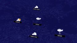Weather Forecast on Sydney map Stock Footage
