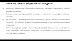 Snowflake - Build and Architect Data Pipelines Using AWS - Lab - Selecting Your Clustering Keys Instructional Video