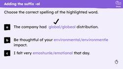 Creating adjectives using the suffixes -al and -ic Instructional Video