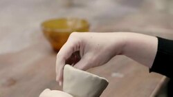 Hands of woman making clay bowl in studio Stock Footage