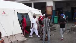 CLEAN : DR Congo volcano displaced face cholera, water shortage risks News Clip