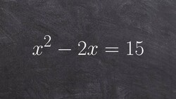 How to solve with factoring a quadratic equation when a=1 Instructional Video