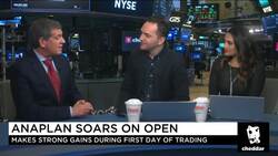 CEO of Cloud Software Cplompany Anaplan on Stock's NYSE Debut News Clip
