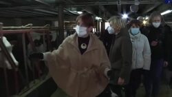 CLEAN : French Republican Pecresse visits farm on campaign trail News Clip