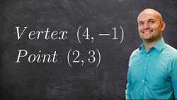 Write the equation of a parabola given a vertex and point Instructional Video