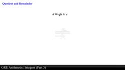 GRE Arithmetic: Integers (Part 3 of 4) Instructional Video