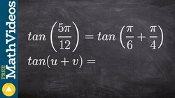 Learn how to find the exact value of an angle using sum formula for tangent Instructional Video