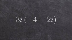 Algebra 2 - Learn how to apply distributive property to simplify an expression with complex numbers Instructional Video