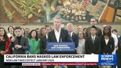 California bans most law enforcement officers from wearing masks during operations News Clip