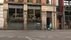 Closed, quiet Manchester streets and graffiti street art News Clip