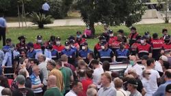 CLEAN : Albania: protests held as the historic National Theatre in Tirana is demolished News Clip