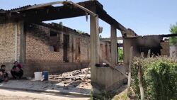CLEAN : Images of destroyed houses on Kyrgyz border with Tajikistan News Clip