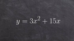 Learn how to solve a quadratic equation by factoring out the GCF Instructional Video