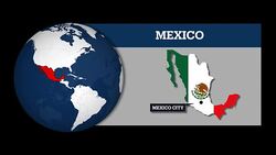 Earth Sphere Map and Mexico Country Map with National Flag Stock Footage
