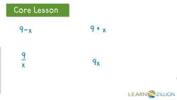 Introduction to Evaluating One-Step Algebraic Expressions Instructional Video
