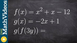 Learn to evaluate the compostion of two functions one quadratic Instructional Video